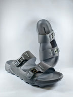 Grey Trek Dual-Buckle Slides (DB 402)