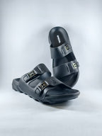 Black Trek Dual-Buckle Slides (DB 402)