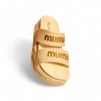 White Double-Strap Comfort Platform Slides (SCS002)
